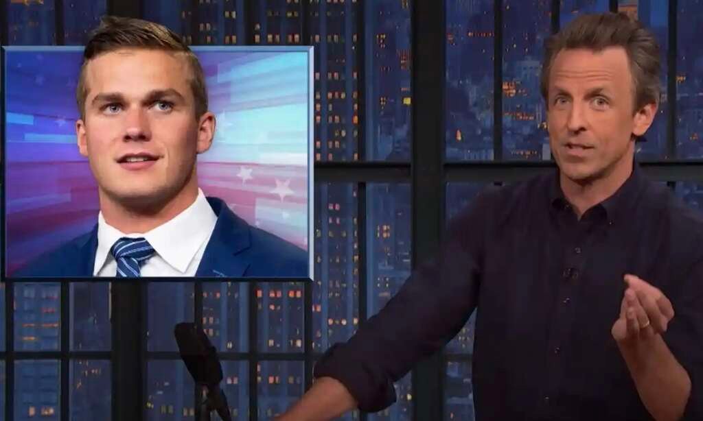 Seth Meyers on orgygate: ‘One of the weirdest political scandals in recent memory’